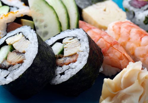 C13NRR Assorted Japanese sushi oriental cuisine